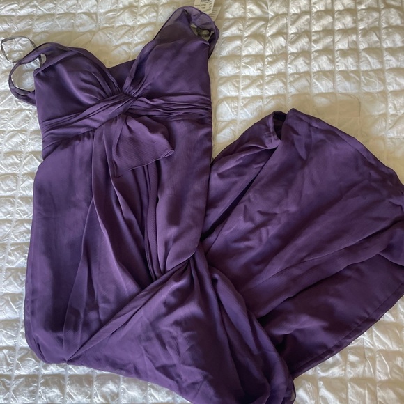 White by Vera Wang Amethyst Chiffon Maxi Gown - Picture 3 of 15